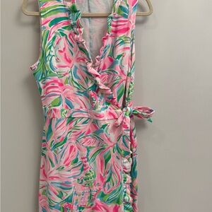 Lilly Pulitzer Multicolor Knit wrap dress EUC.